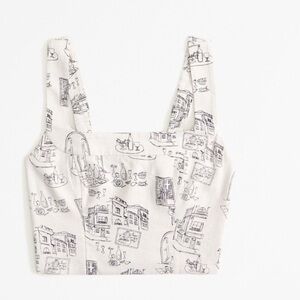 Abercrombie & Fitch linen blend adjustable strap top